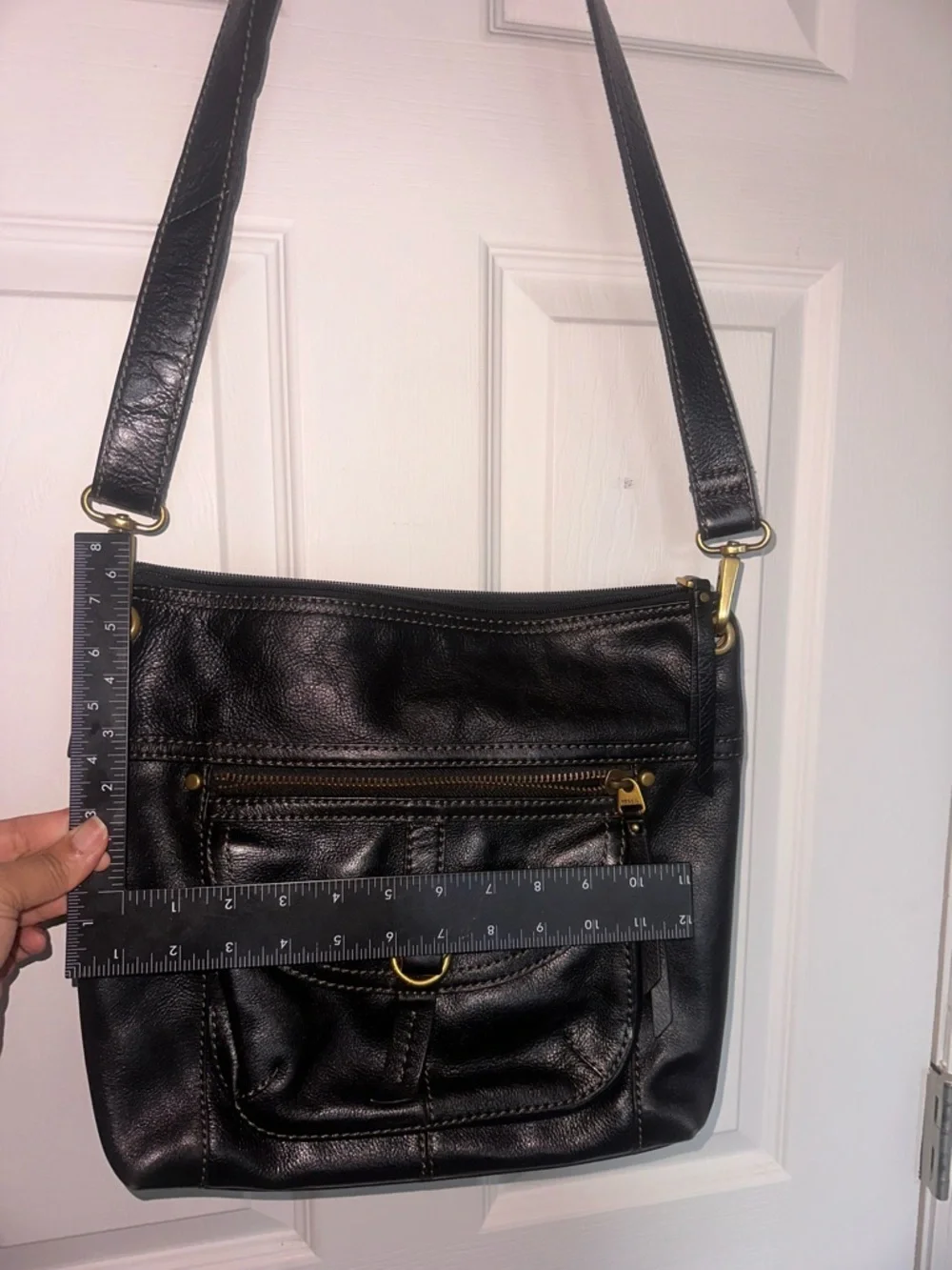 Fossil Sasha Crossbody Large Leather Satchel Y2K